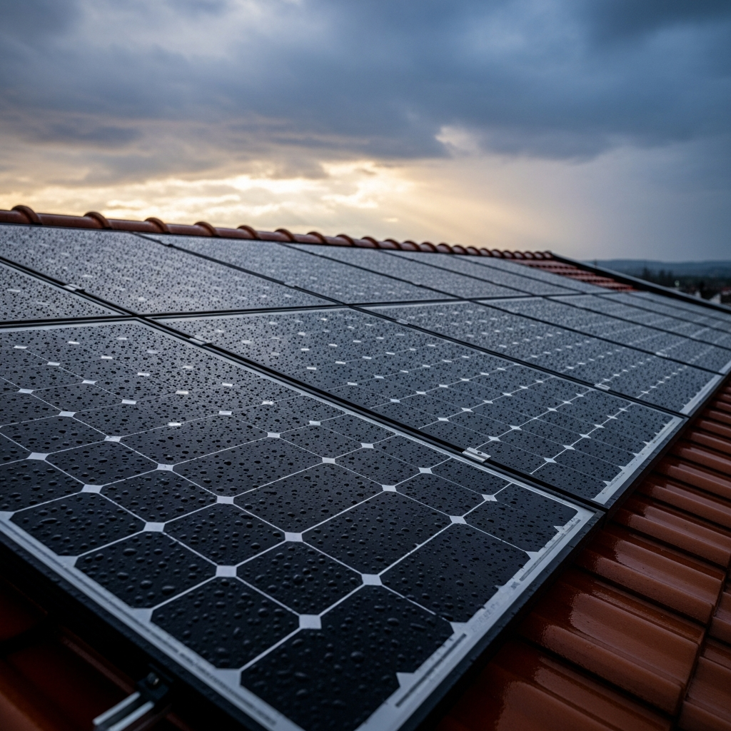 Photovoltaik München bei bewölktem Wetter