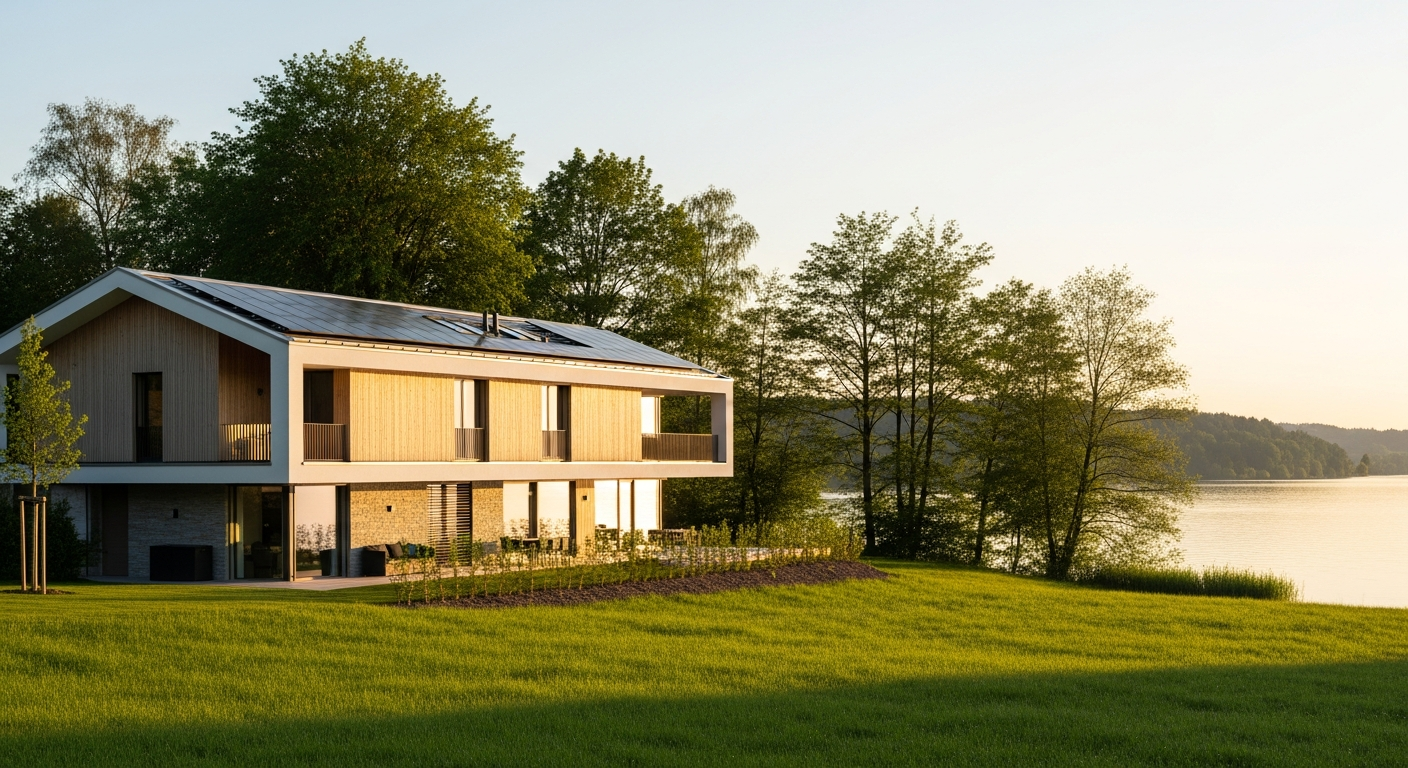 Diagrammhafte Darstellung der CO₂-Einsparung einer Photovoltaikanlage am Starnberger See über die Lebensdauer
