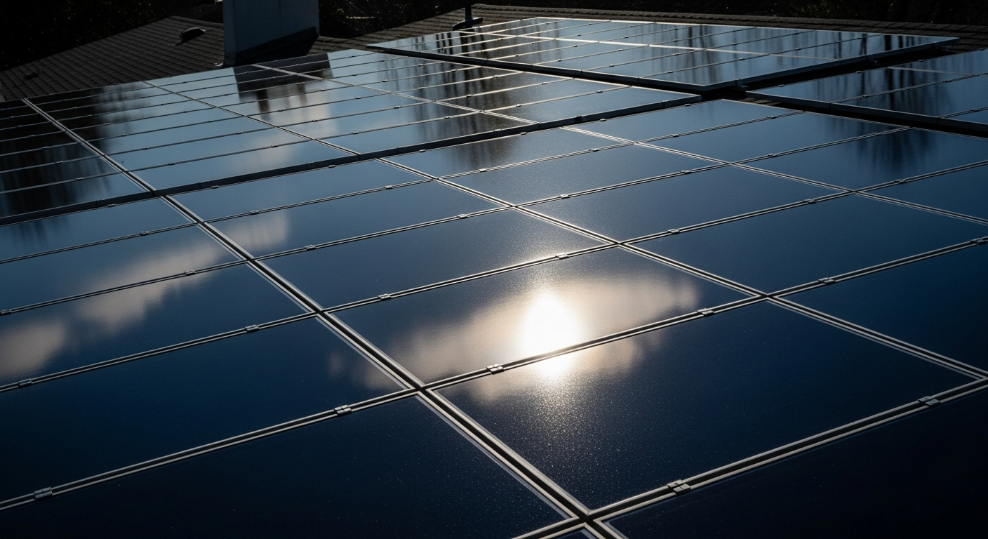 Saubere Solarmodule nach professioneller Reinigung