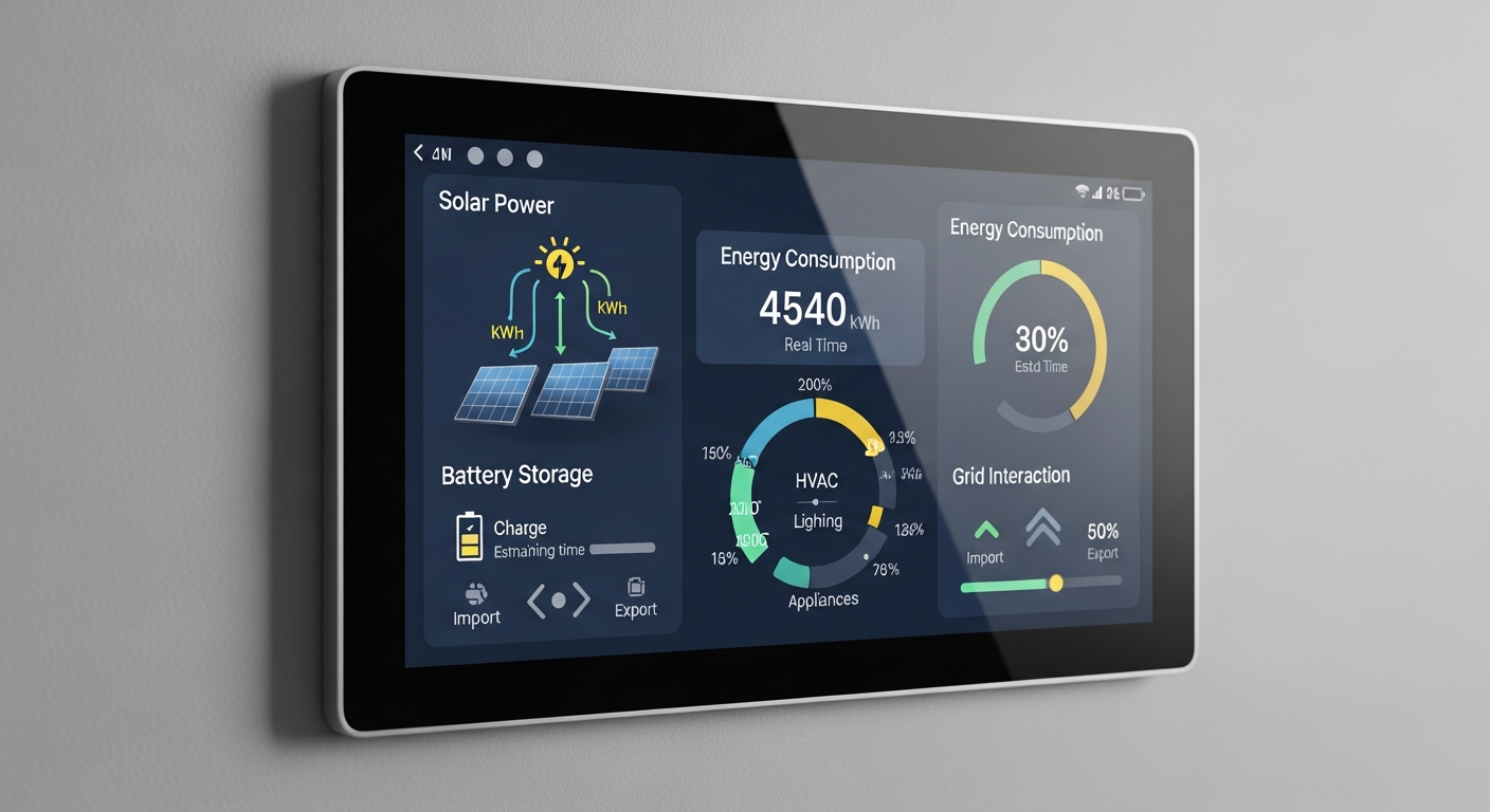 Steuerung des Energiesystems per Touchscreen