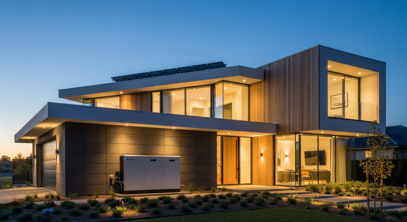 Haus mit integriertem Energiespeichersystem