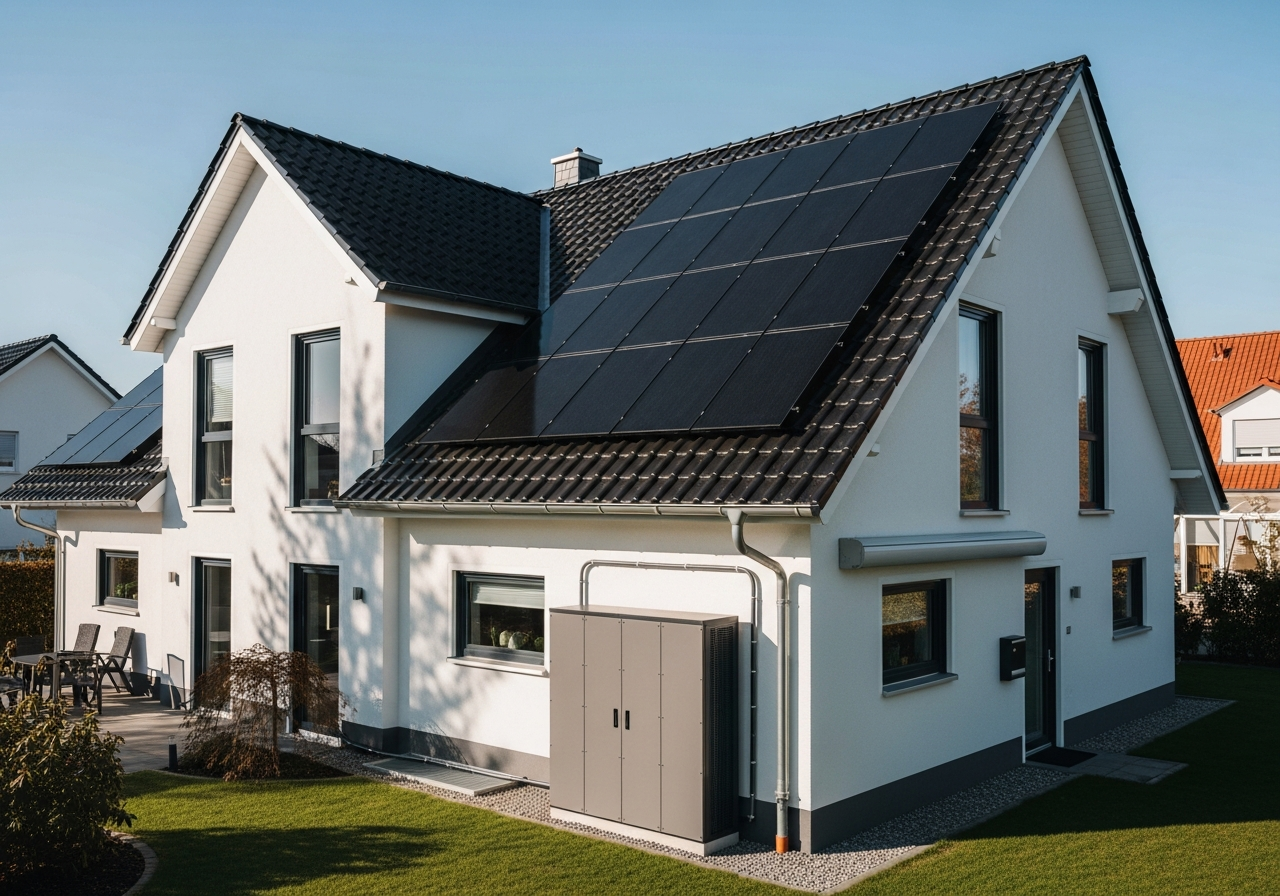 Komplettes Solar- und Batteriespeichersystem