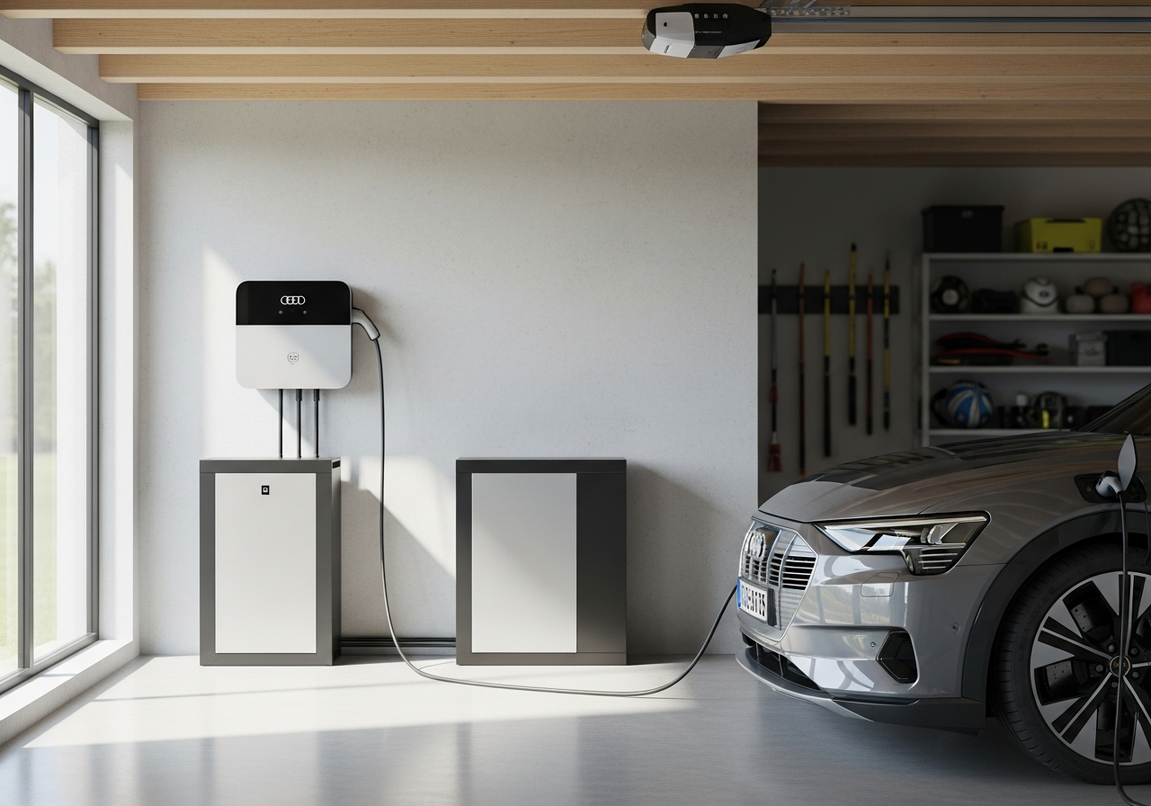 Batteriespeicher und Wallbox-Kombination